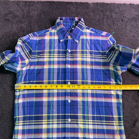 Ralph Lauren button down shirt featuring a multicolor plaid pattern - Picture 6 of 8